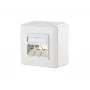 Wandplatte Metz Connect 1309160002-E RJ-45 Weiß 85x85mm