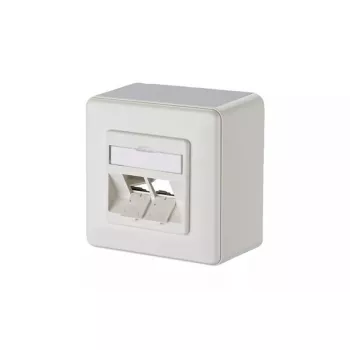 Steckdose 2 x RJ-45 METZ CONNECT 130B10D20002-E Weiß