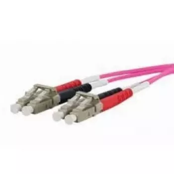 Lichtwellenleiter-Kabel METZ CONNECT 151S1JOJO10E 1 m 2x LC Pink