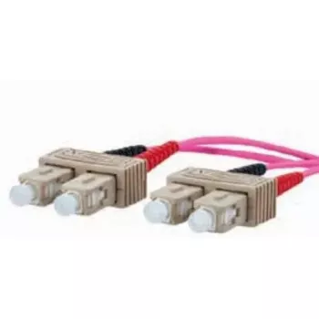 Lichtwellenleiterkabel METZ CONNECT 151S1EOEO10E 2x SC OM4 1 m Pink