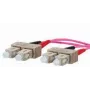 Glasfaserkabel METZ CONNECT 151S1EOEO20E 2x SC OM4 2 m Pink