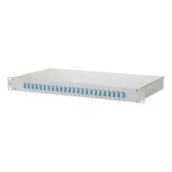 Patchpanel 1U BTR NETCOM 1502557724-E mit LC-Anschlüssen, weiß, Rack-Montage, 482,6×44,5×242,5 mm