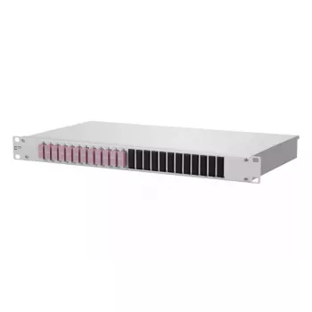 Rackmount OpDAT 1U Panel BTR METZ CONNECT mit SC-Anschlüssen, Aluminium/Stahl, 482,6×44,5×242,5 mm, grau