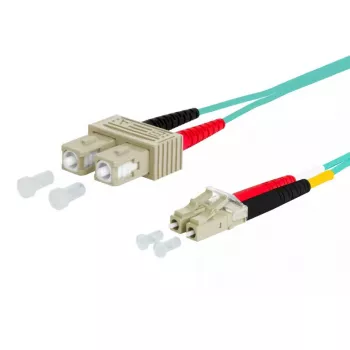 Glasfaserkabel METZ CONNECT 151J1EOJOA5E SC LC OM3 15 m Aqua