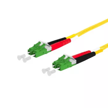 Lichtwellenleiterkabel METZ CONNECT 151P1JAJA50E LCD LC/APC OS2 5 m Gelb