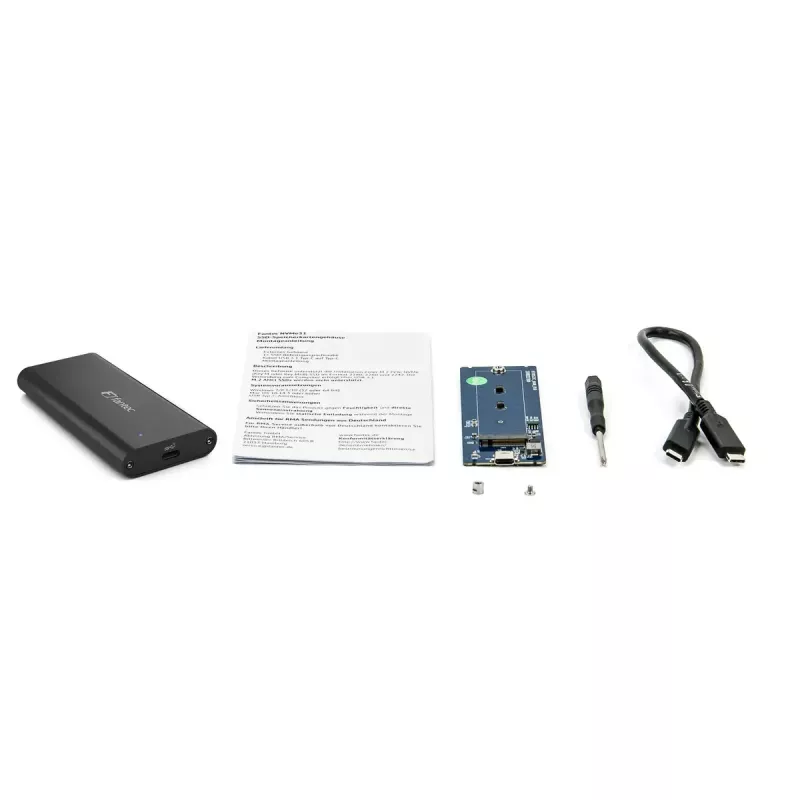 SSD-Gehäuse Fantec NVMe31 Schwarz M.2