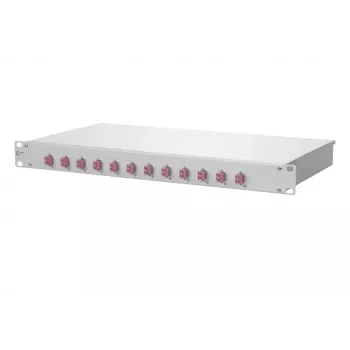 Patchpanel METZ CONNECT 1502577512-F 1U LC-Anschlüsse Weiß Aluminium Stahl