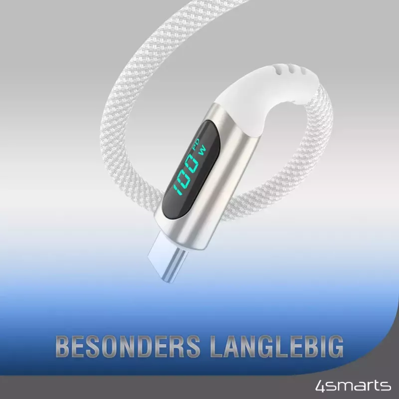USB-Kabel 4smarts 540954 3 m USB-C Weiß USB 2.0 0,48 Gbit/s
