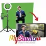 Greenscreen EASYPIX MyStudio 62020 tragbar leicht – faltbarer Hintergrund für Foto und Video