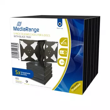 Jewel Case MediaRange BOX34-6 6 Discs Schwarz