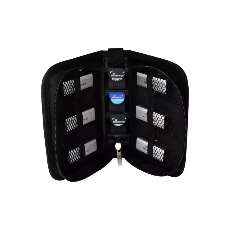 Speicherkartenetui MediaRange BOX98 für 3 Karten Nylon Schwarz
