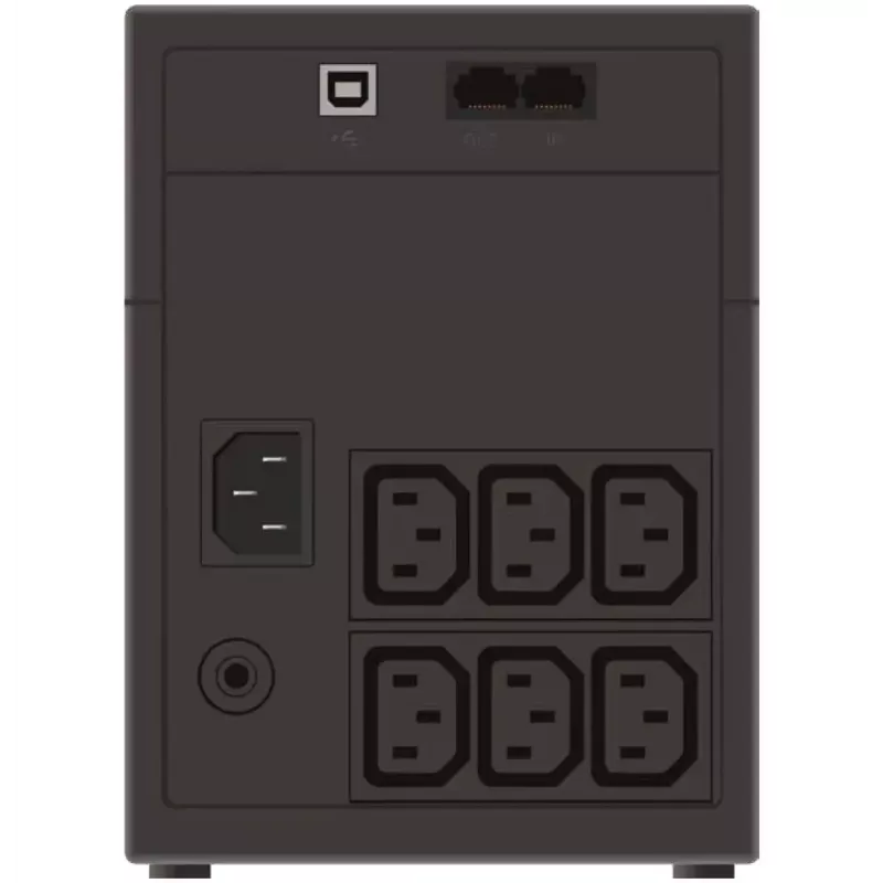 Unterbrechungsfreie Stromversorgung PowerWalker VI 1200 Line-Interactive 1,2 kVA / 600 W, 6 AC-Ausgänge, 7 Ah Batterie, Mini Tower