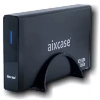 Storage-Gehäuse Aixcase AIX-BL35SU3 Schwarz 3,5 Zoll