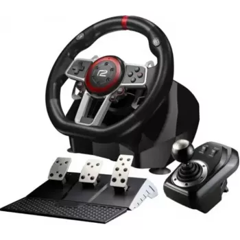 Racing Wheel ready2gaming Multi System Racing Wheel Pro R2GRACINGWHEELPRO für Switch PS4 PS3 PC – Force Feedback, Lenkrad, Pedale im Lieferumfang