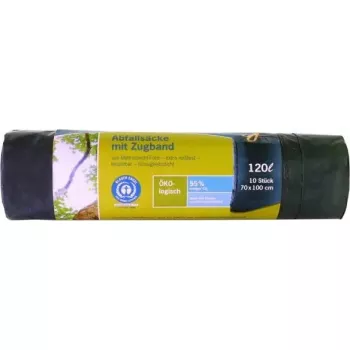 Müllbeutel Secolan 120L grau Zugband extra stark 1x10