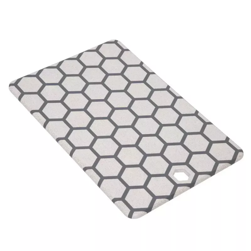 Resto Kitchenware 95402 Rechteckiges Kunststoff-Schneidebrett Grau Weiß