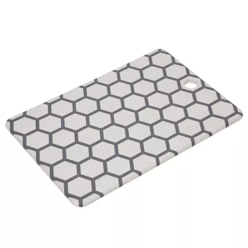Resto Kitchenware 95402 Rechteckiges Kunststoff-Schneidebrett Grau Weiß