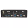 2-Port DisplayPort KVM-Switch mit Audio und USB 3.0 Hub EATON B004-DPUA2-K — DisplayPort, USB-Tastatur/Maus, 2560×1600, 1,2 m Kabel