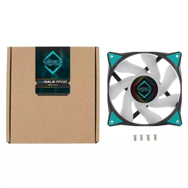 Fan Iceberg Thermal IceGALE ARGB 12 cm Schwarz