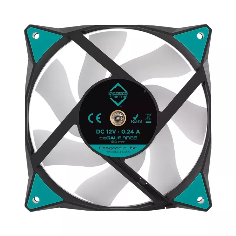 Fan Iceberg Thermal IceGALE ARGB 12 cm Schwarz