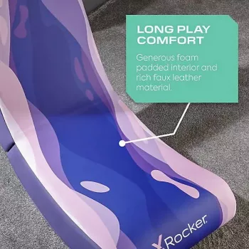 Konsolen-Gaming-Stuhl x rocker 2022084 — gepolsterter Sitz, max. Gewicht 80 kg, 400×855 mm, Höhe 65,5 cm