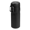 Thermoflasche STANLEY The IceFlow Bottle Twist Flip 0,47 L – isolierte Trinkflasche, Schwarz