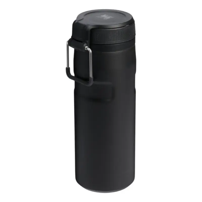 Thermoflasche STANLEY The IceFlow Bottle Twist Flip 0,47 L – isolierte Trinkflasche, Schwarz