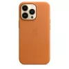 Leder-MagSafe-Hülle für iPhone 13 Pro von Apple – Braun/Gold, für 6,1 Zoll