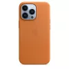 Leder-MagSafe-Hülle für iPhone 13 Pro von Apple – Braun/Gold, für 6,1 Zoll