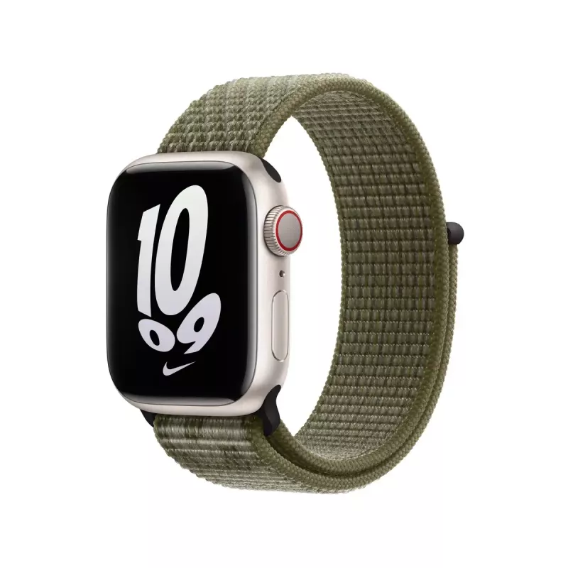 Band für Apple Smartwatch MPHX3ZM/A — Nylon, Weiß und Grün, Handgelenk 130–190 mm