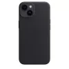 Abdeckung Apple iPhone 14 Leder Case mit MagSafe Mitternacht Schwarz