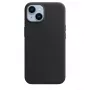 Abdeckung Apple iPhone 14 Leder Case mit MagSafe Mitternacht Schwarz