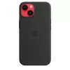 Silikonhülle mit MagSafe für iPhone 14 von Apple — Mikrofaser/Silikon, 6,1 Zoll (Midnight)