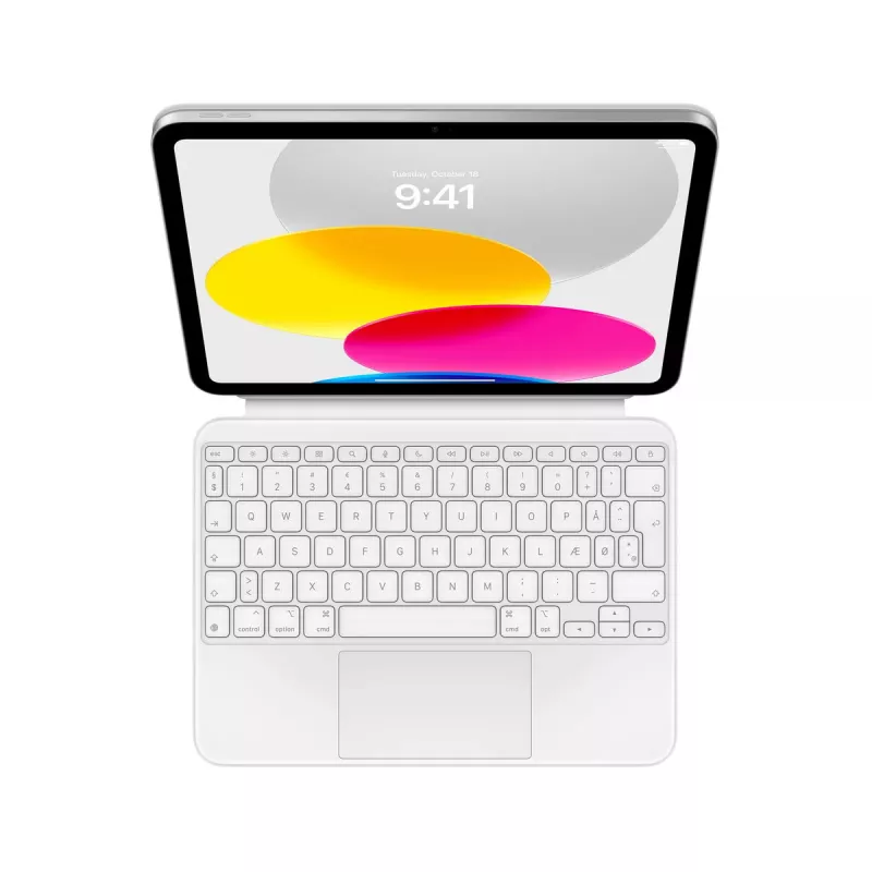 Apple Magic Tastatur QWERTY Dänisch Aluminium Wireless Trackpad