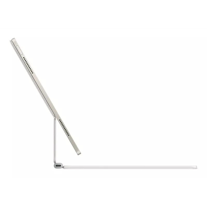 Apple Magic Tastatur QWERTY Dänisch Weiß mit Trackpad