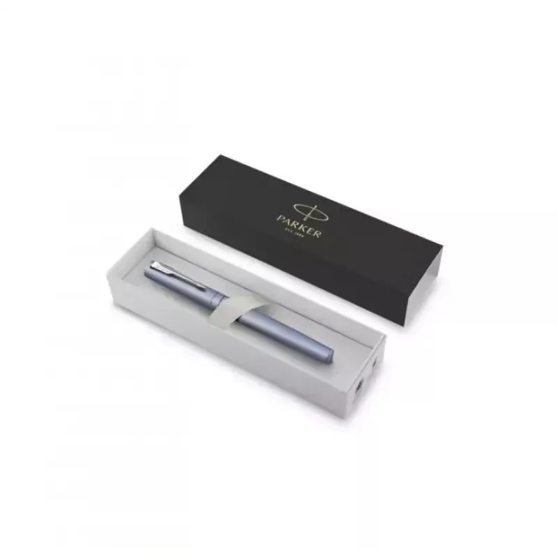 Stick-Pen Parker Vector XL Blau Silber Edelstahl
