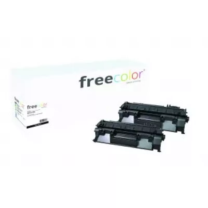 Toner Freecolor HP 05X schwarz CE505XD HY Doppelpack 10000 Seiten