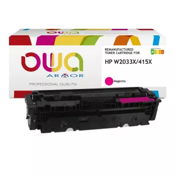 Toner OWA Armor kompatibel mit HP W2033X 415X 6000st 1000 Seiten rot/Magenta