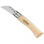 Klappmesser Opinel Nr. 07 mit Edelstahlklinge und Holzgriff, Kastanien-Knoblauch-Motiv