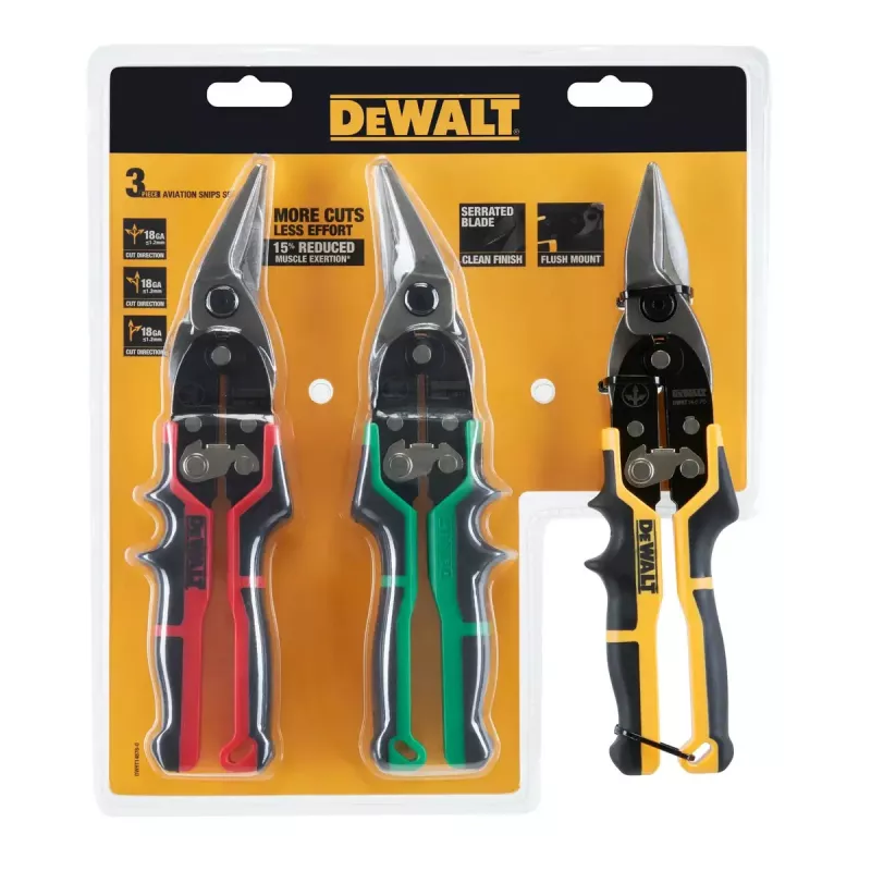DeWALT DWHT14676-0 Blechscheren-Set, 3-teilig