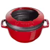 Fondue-Set Staub 18 cm Cherry, rund 0,25 L, 187×100 mm, 4,6 kg