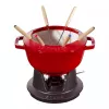Fondue-Set Staub 18 cm Cherry, rund 0,25 L, 187×100 mm, 4,6 kg