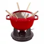 Fondue-Set Staub 18 cm Cherry, rund 0,25 L, 187×100 mm, 4,6 kg