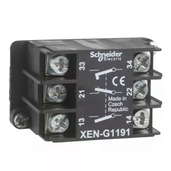 Hilfskontakt Schneider Electric XENG1191, schwarz, Hilfskontaktmodul