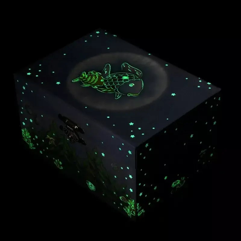 Trousselier Schmuck-Spieldose Rainbow Fish, Night Glow