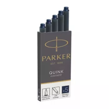 Parker 1950385 Tuschepatrone Schwarz, Blau 5 Stk.