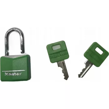 Vorhängeschloss MASTERLOCK 30 mm breit, ummantelter massiver Aluminiumkörper, verschiedene Farben