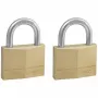 Vorhängeschloss MASTERLOCK 50 mm massiver Messingkörper, 2er-Pack, zylindrischer Bügel