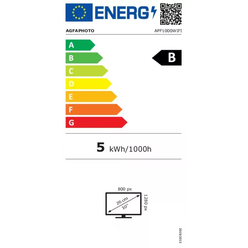 Digitaler Bilderrahmen AgfaPhoto APF1000WIFI 10 Zoll (25,4 cm) IPS 1280x800 Touchscreen Wi‑Fi 32 GB MicroSD USB‑C Schwarz