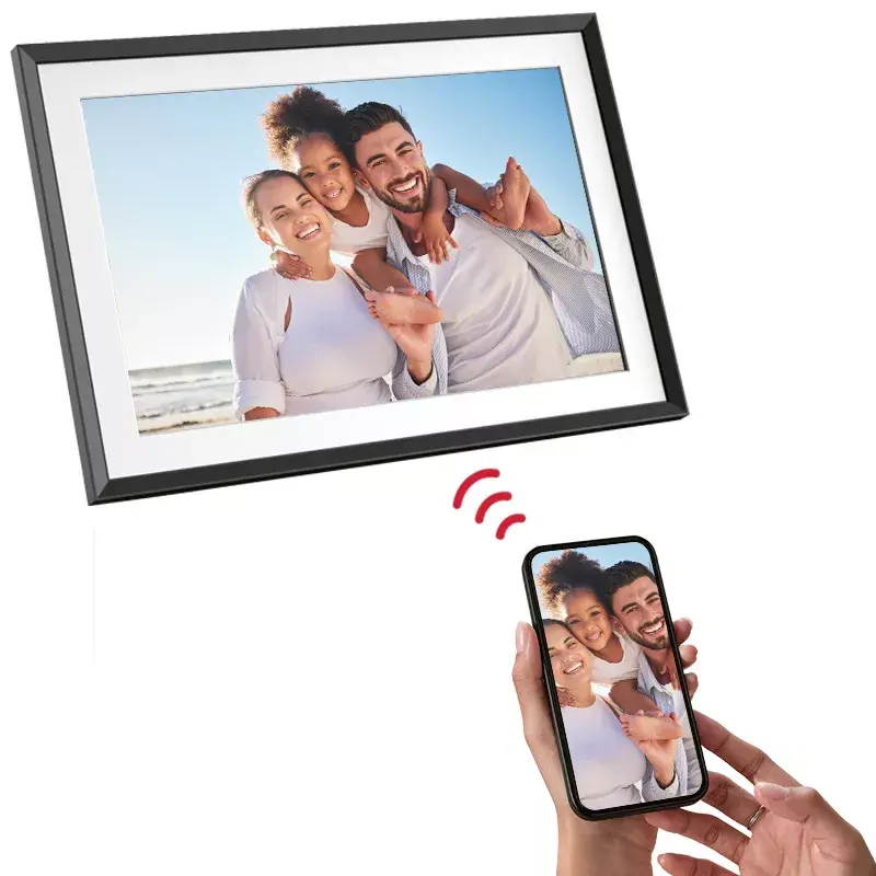 Digitaler Bilderrahmen AgfaPhoto APF1000WIFI 10 Zoll (25,4 cm) IPS 1280x800 Touchscreen Wi‑Fi 32 GB MicroSD USB‑C Schwarz